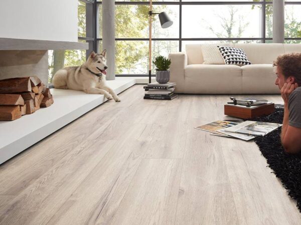 DYNAMIC PLUS PLANK PETTERSSON OAK BEIGE LAMINATE FLOORING AC4