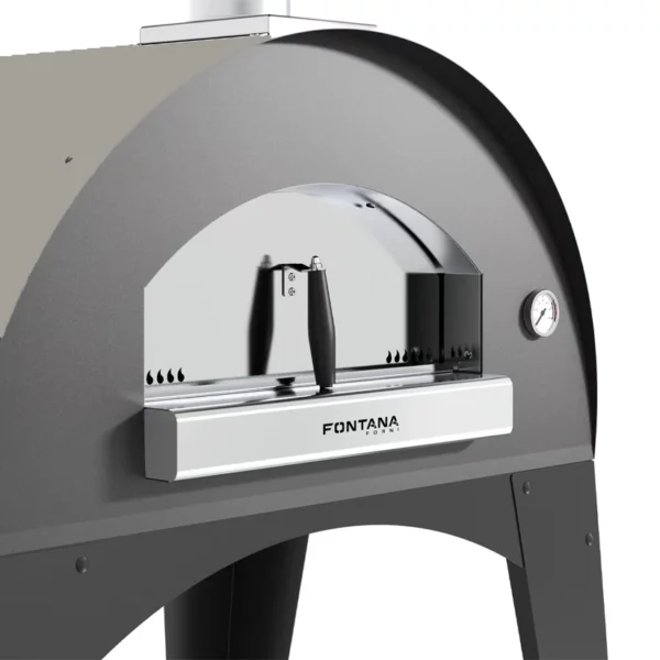 Fontana - Lorenzo Pearl Wood Burning Pizza Oven With Trolley - Image 2