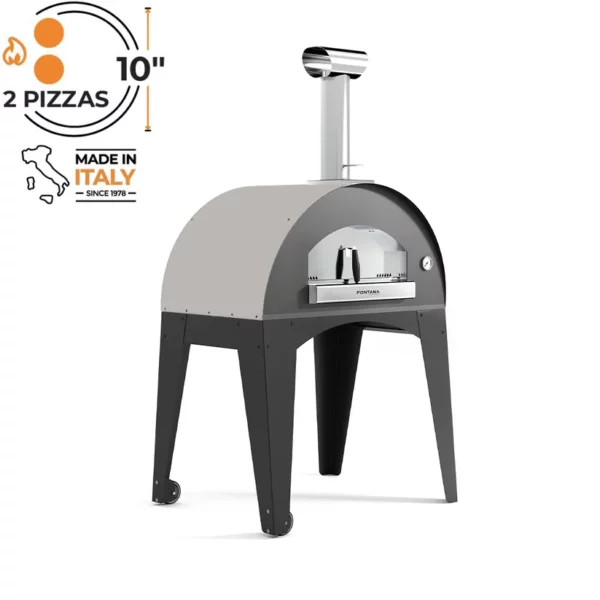 Fontana - Lorenzo Pearl Wood Burning Pizza Oven With Trolley