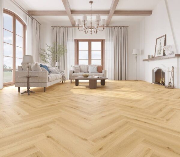 MILANO HERRINGBONE ROSSO OAK LAMINATE FLOORING AC5