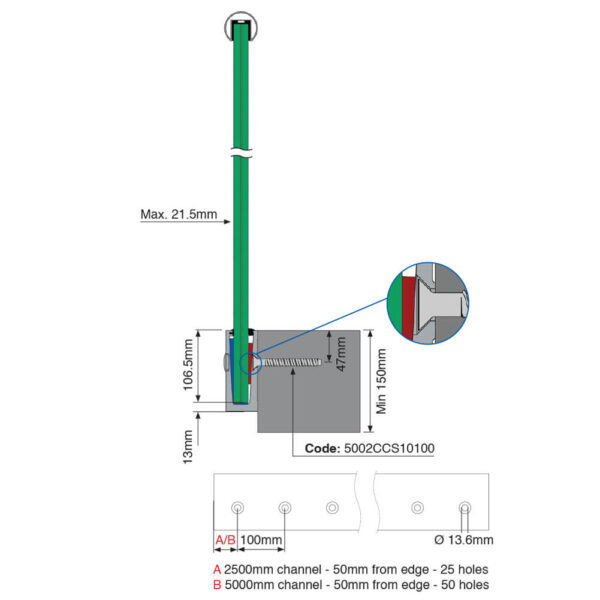 Wedge-Loc Slim Frameless Glass Balustrade Side Fix - Image 3