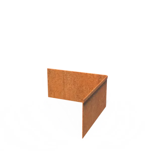 Corten Steel Corner Flattened Outside Top Edge (300 x 300 x 150 x 2mm)
