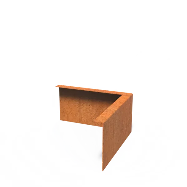 Corten Steel Inside Corner Set Top Edge (300 x 300 x 150 x 2mm)