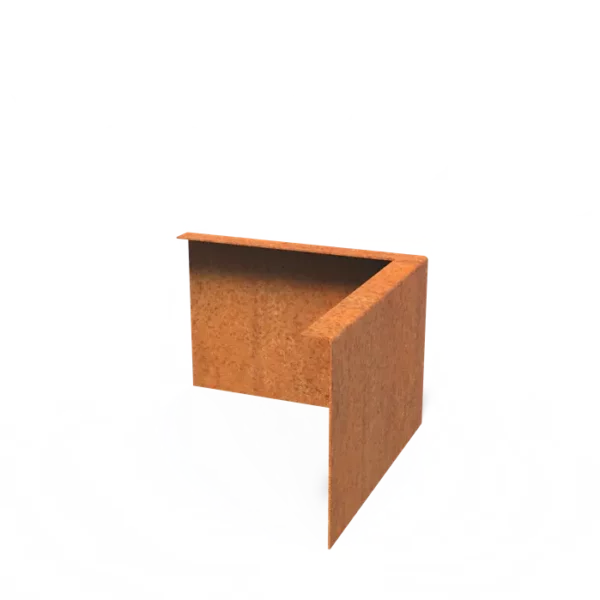 Corten Steel Inside Corner Set Top Edge (300 x 300 x 200 x 2mm)