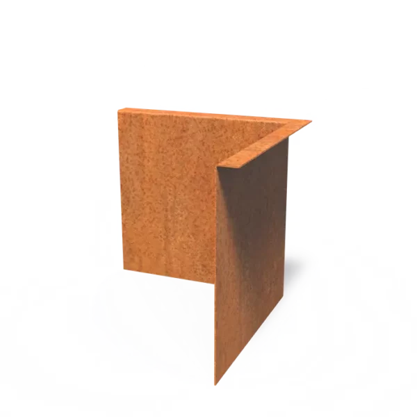 Corten Steel Outside Corner Set Top Edge (300 x 300 x 290 x 2mm)