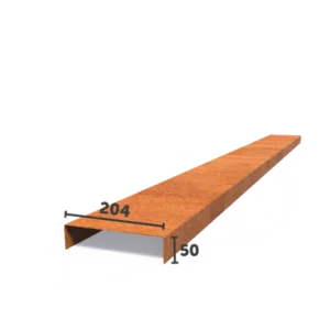 2300mm x 2mm x 50mm x 204mm x 50mm